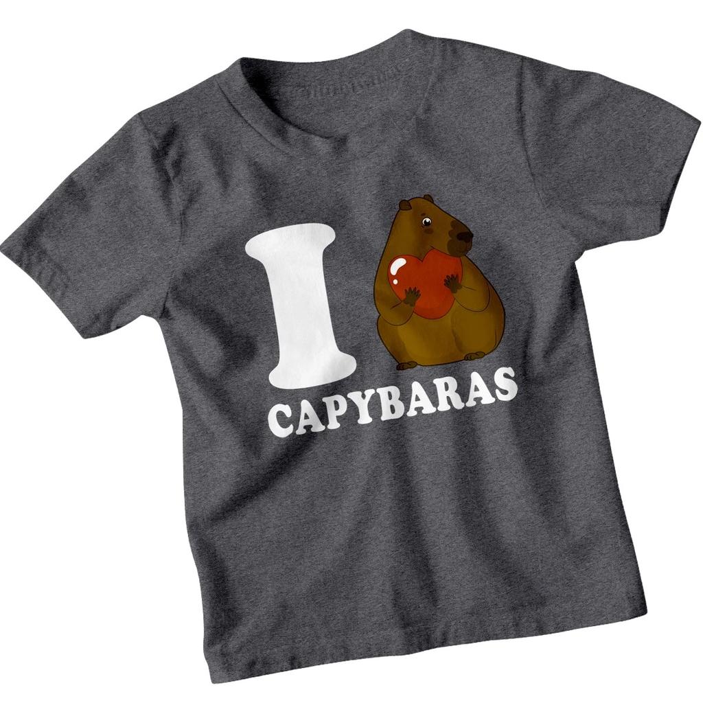 I Love Capybaras Animals Capybaras Kids T-Shirt Cute Graphic Tee