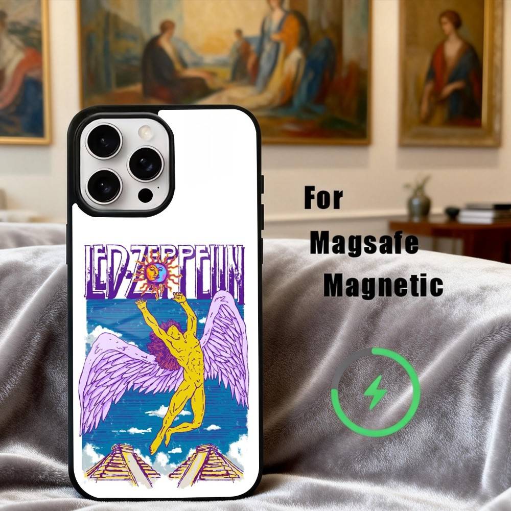 Rockin L-Led Z-Zeppelin BAND Phone Case For iPhone17,16,15,14,13,12,11 Plus,For Magnetic Wireless Charge Cover