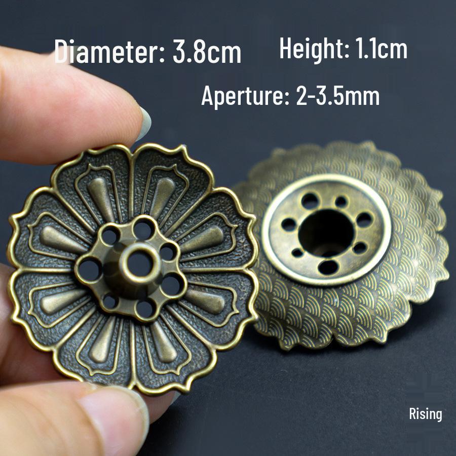 Lotus Alloy Multi-Hole Incense Holder and Burner Tray - Ornamental Incense Diffuser for Sticks