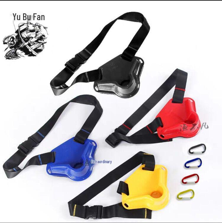 Portable Multi-Purpose Sea Fishing Waist Belt Rod Holder красный