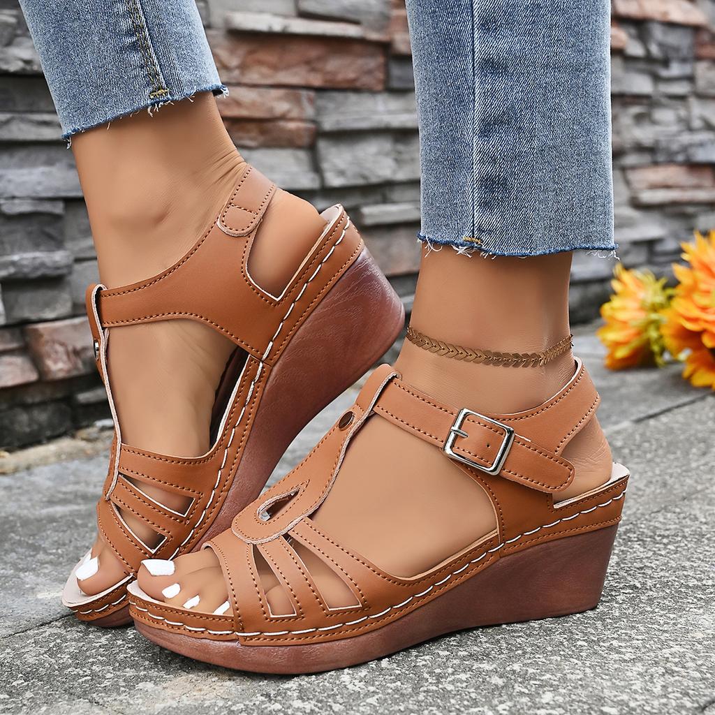 Summer Women Wedge Sandals  New Platform Sandals Trend Orthopedic Shoes Retro Casual Comfort Peeping Toes Shoes Women