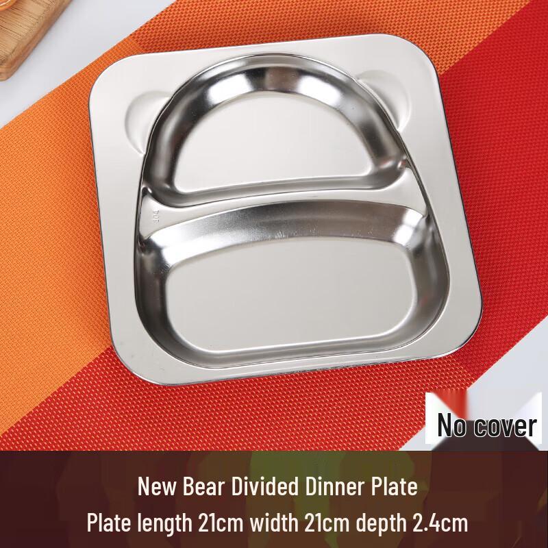 Kids  Stainless Steel Cartoon Divided Plate
