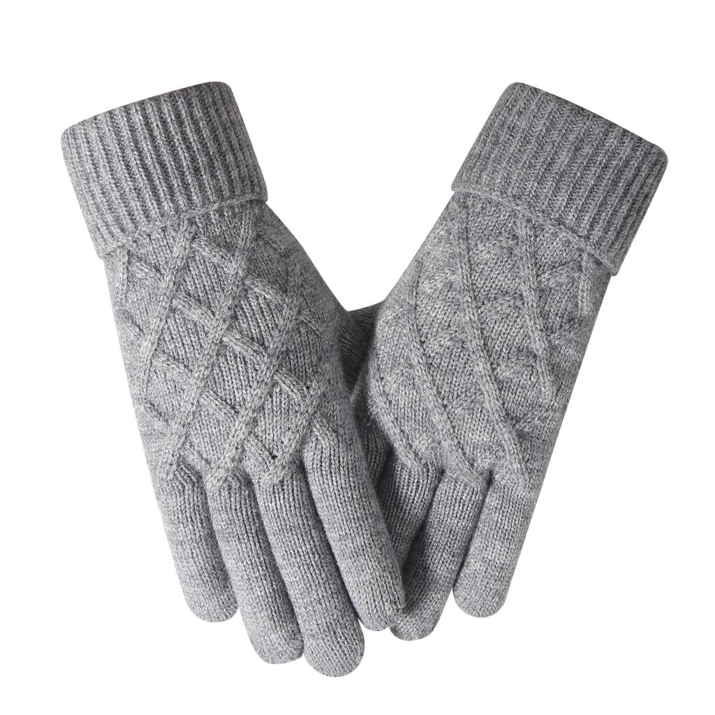 Knitted Gloves for Winter Outdoor Cycling for Cold Protection for Women's Office Touch Screen Gloves Thickened and Lengthened Warm Gloves