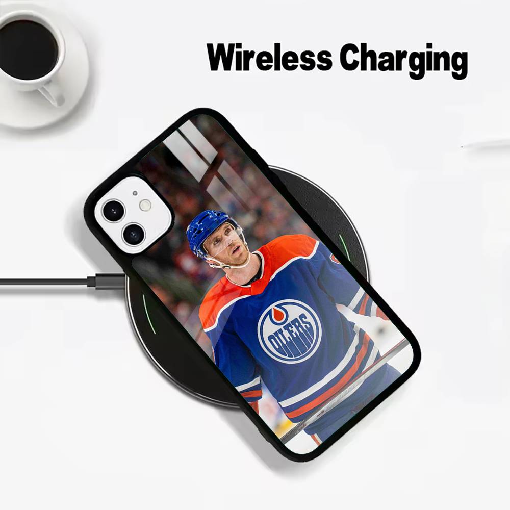 Hockey su Ghiaccio C-Connor McDavid Per IPhone17 16 15 14 13 12 11 Plus Pro Max Plus Caricatore Wireless Cover per Telefono