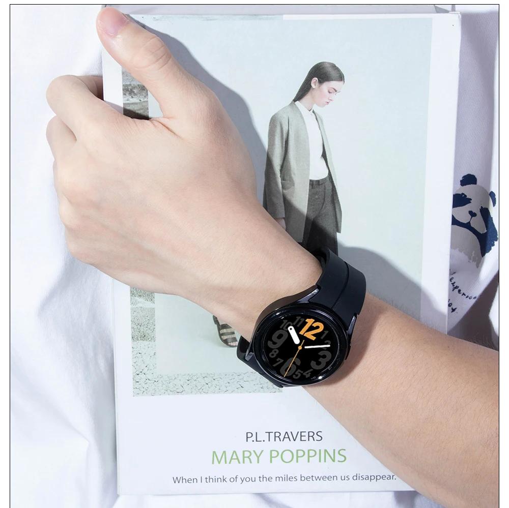 No Gap Magnetic Silicone Strap For Samsung Galaxy Watch 7 6 5 4 44mm 40mm Pro 45mm Bracelet Galaxy Watch6 Classic 43mm 47mm Band