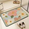 Diatom Mud Bathroom Absorbent Floor Mat Toilet Entrance Door Anti-slip Bathroom Mat Foot Mat Toilet Household Carpet