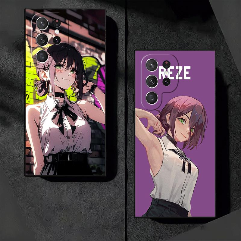 Anime Character R-Reze CSM Soft Phone Case for Samsung Galaxy S26 S25 Edge S24 Ultra S23 Plus S22 S21 FE S20 Black Cover Back Sh