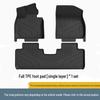 Ideal i8 Car Floor Mats Set - Black/Orange TPE, Fits 25 Models, Includes Trunk Mat.