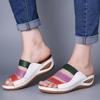 2025 New Women Sandals Slide Stitching Female Sandals Comfortable Flat Sandals Women Open Toe Beach Shoes Woman Footwear WSH4019