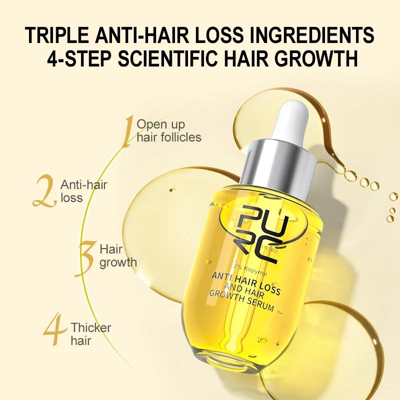 PURC Hair Growth Serum with Ginger & Polygonum Multiflorum, Hair Loss Treatment for Men Women, Scalp Care Health