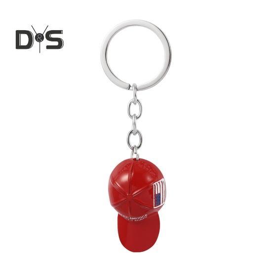 

Брелок America Great Again, компактный, легкий, дизайн, бейсбольная кепка сторонников Трампа, брелок для ключей, сумка, аксессуары