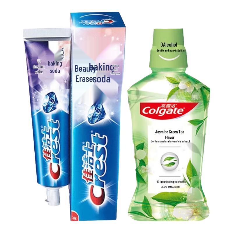 

Crest 3D White Toothpaste & Colgate Mouthwash Set