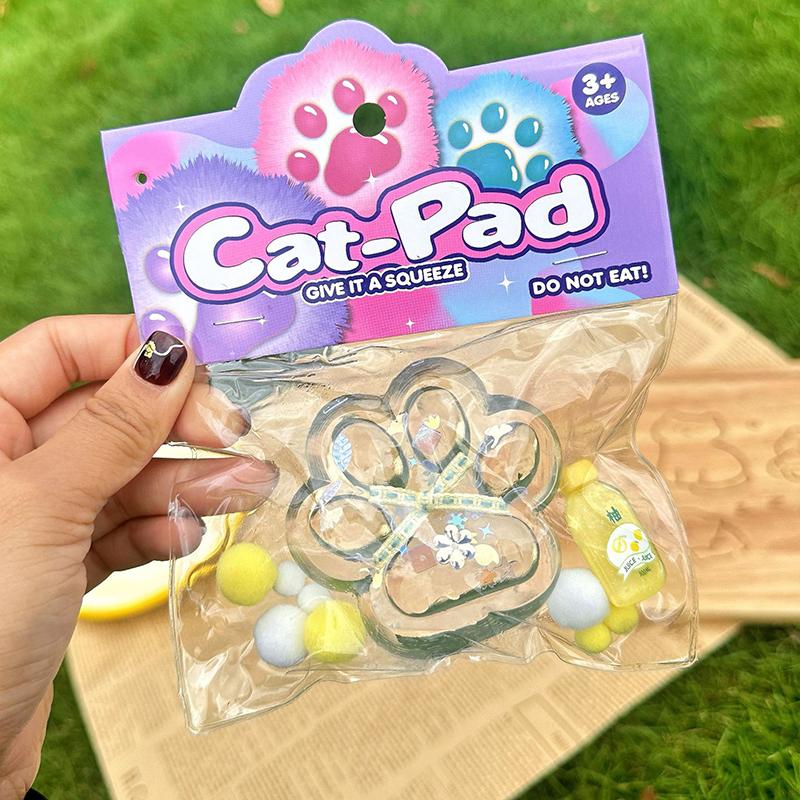 New Transparent Patch Cat Paw Decompression Toys Kawaii Cartoon Antistress Stress Relief Slow Rising Toys For Adult Kids Toys