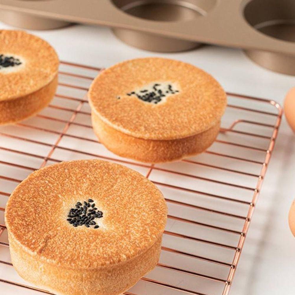 Non-stick Carbon Steel Easy To Release Home Muffin Tray Hamburger Bun Mold Loaf Pan Baking Tool