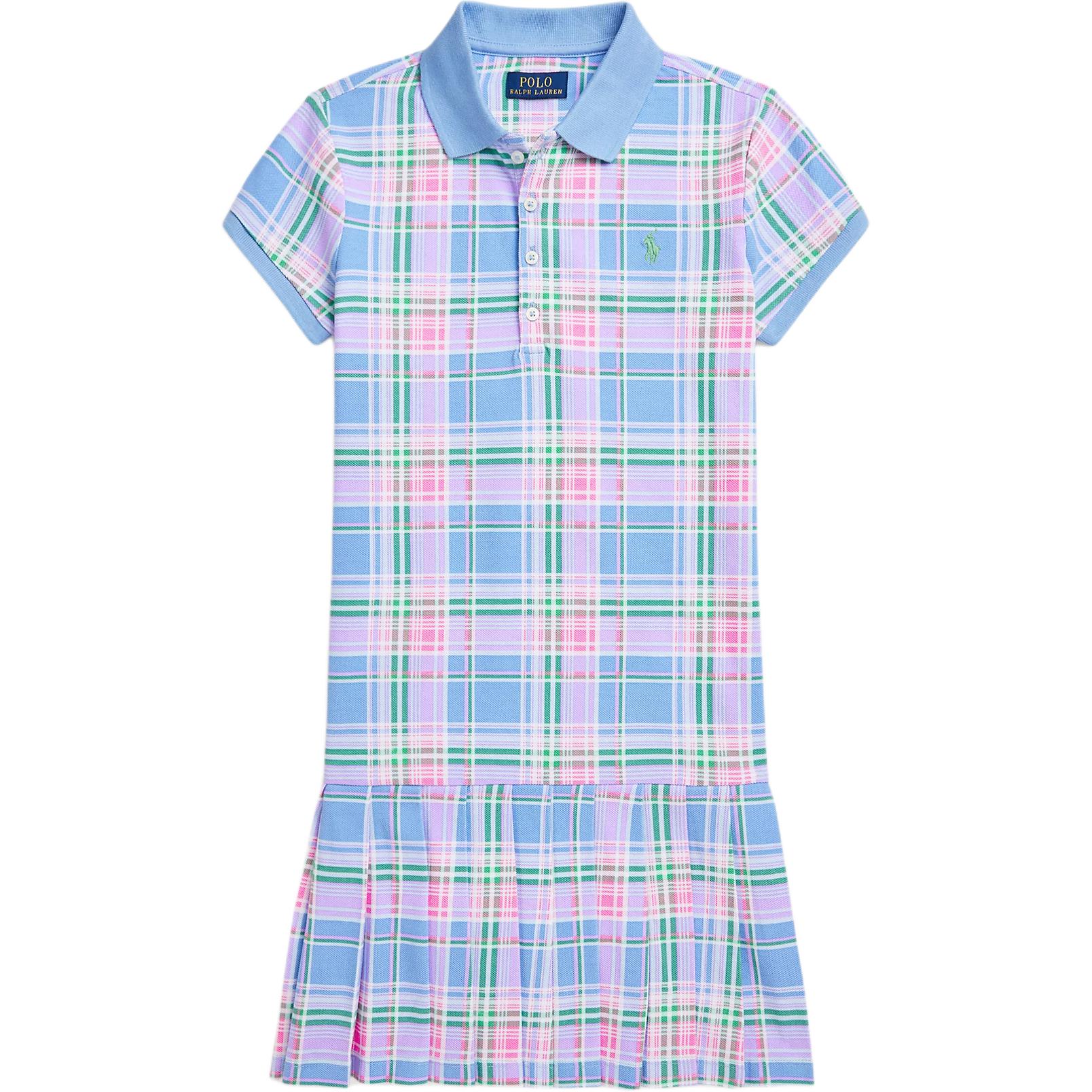 

Платье-поло Polo Ralph Lauren в клетку из хлопкового пике с воротником-поло, детское, сине-фиолетовое 313965182-001 L