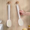Detachable Handle Silicone Shower Brush Eco-friendly Skin Safe Exfoliating Body Scrubber for Travel Home Bathroom Use