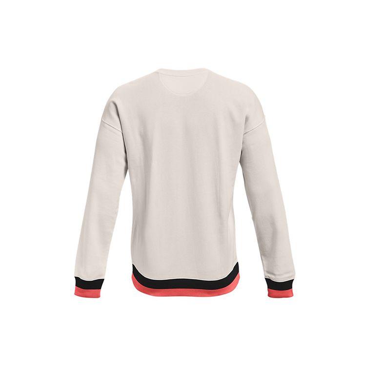 Under Armour Rival Fleece Warm-Up Pullover Sweatshirt Men Tops White 1361455-112