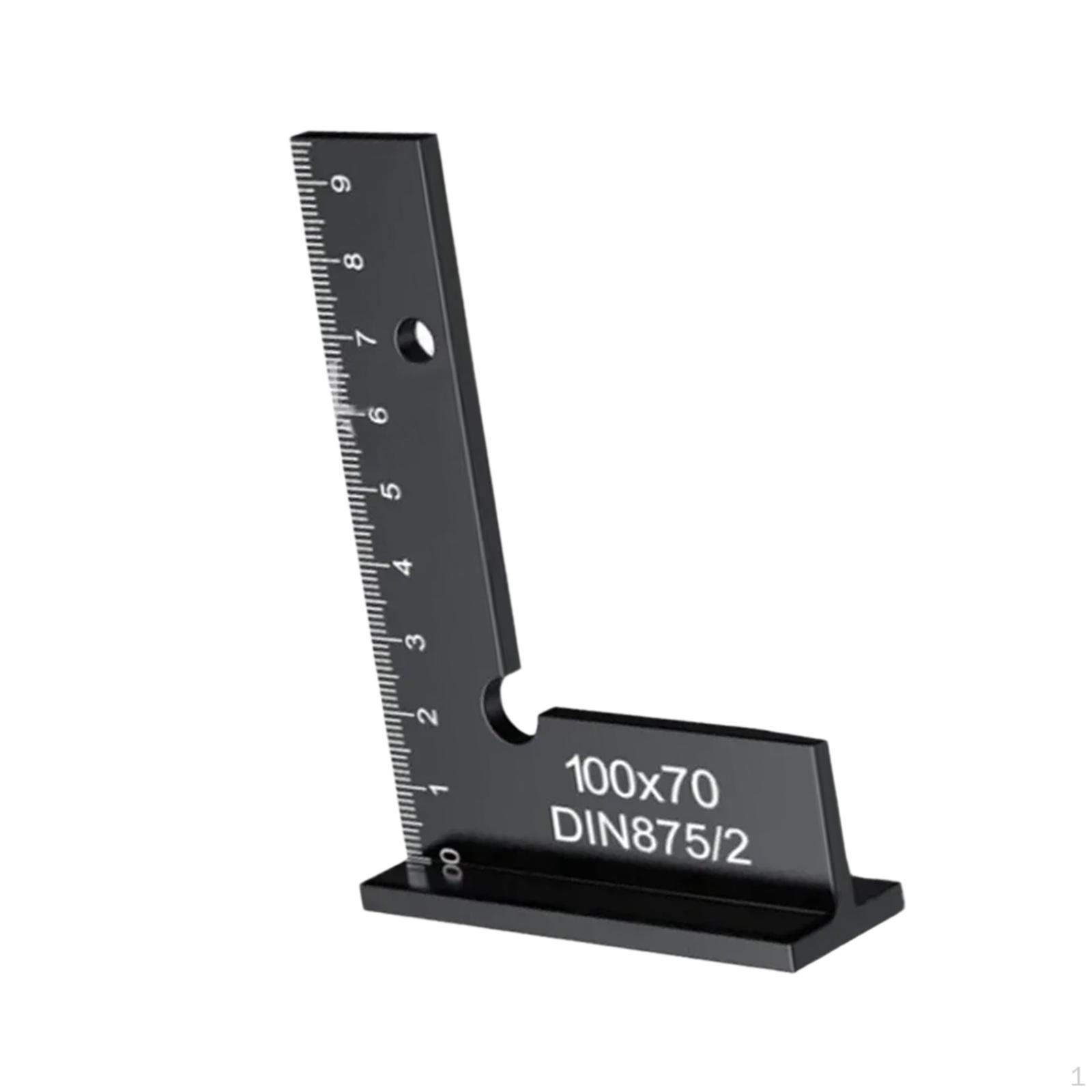 

90 Degree Carpenter Square, with Measuring Scale,Right Angle Ruler, Ruler for Engineer 100x70mm
