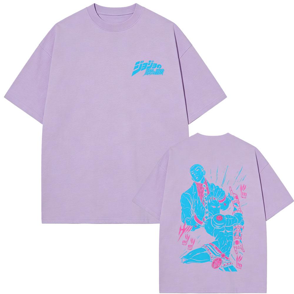Anime Jojos Bizarre Adventure Kira Yoshikage Killer Queen Graphic Tshirt Unisex Women Unisexga Fashion Retro Short Sleeve T Shirts