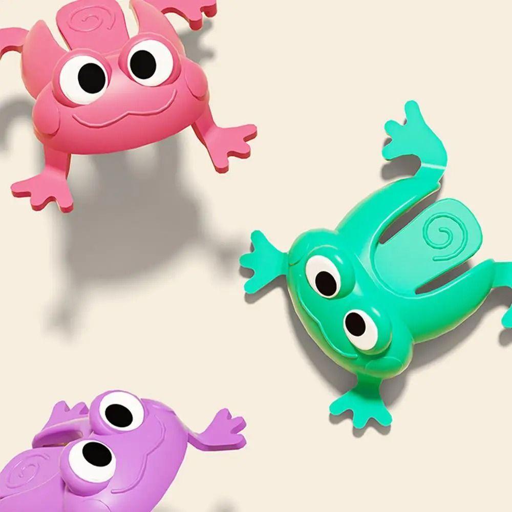 With Storage Bucket Fun Jumping Frog Toy Assorted Colors Kid Finger-press Toy  Birthday Gift