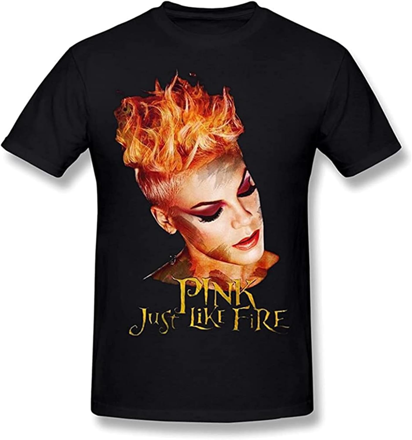 xinxi Mens Just Like Fire Pink Men T Shirt L чёрный