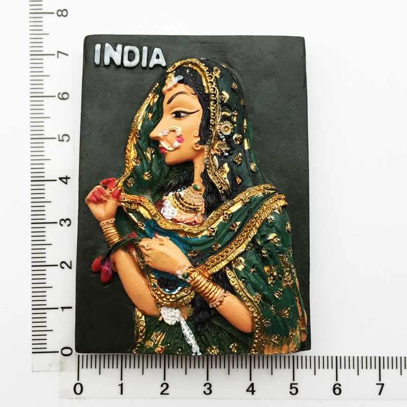 India Travelling Fridge Stickers Creative Tourist Souvenirs Kawaii Fridge Magnets Home Decor Magnetic Stickers for Refrigerator