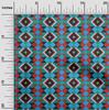 oneOone Cotton Flex Medium Blue Fabric Geometric  Sewing Craft Projects Fabric Prints By Yard 40 Inch