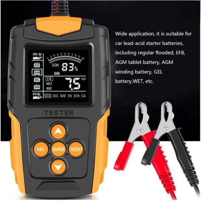 Probador de Batería de Coche de 12V/24V Analizador Digital de Batería Herramienta de Diagnóstico de Carga de Coche Dispositivo de Medición SOH SOC CCA IR