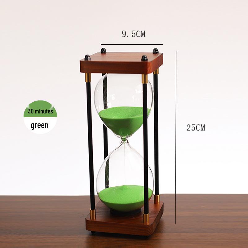 Retro Glass Hourglass Timer - 30 or 60 Minutes Desktop Ornament, Perfect for Graduation Gifts