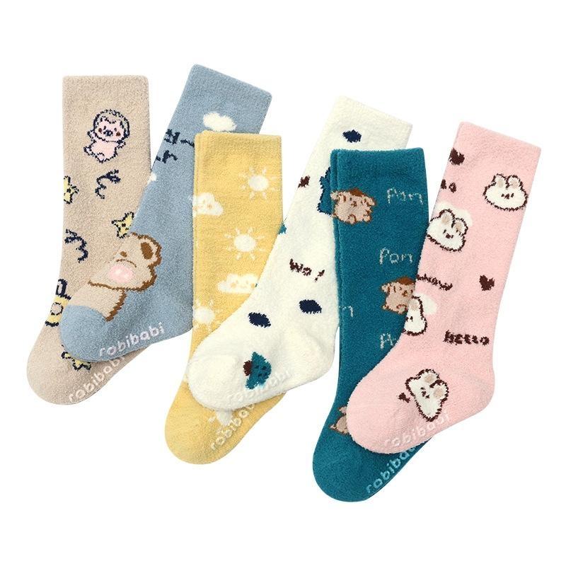 Thicken Baby Kids Thermal Socks Children Autumn Winter Long Socks Warm Toddler Boys Girls Home and School Floor 0-3years Socks