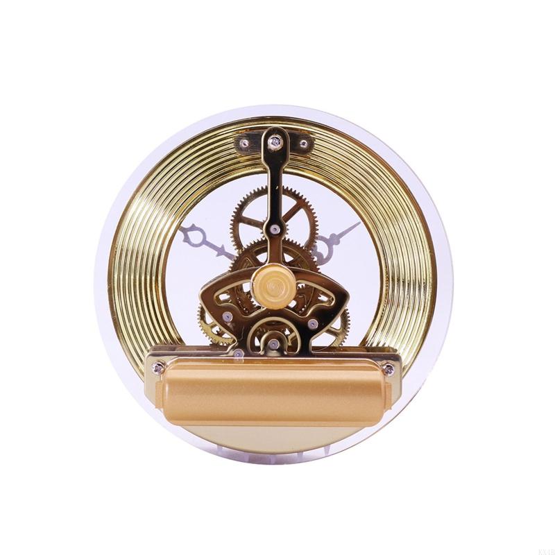 KX4B Retro Gear Wall Clock Movement Metal Perspective Table Clocks Accessories for Handmade Hanging Clocks Replacement Part Tool