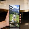 Cute Pet Dog Samoyed Soft Silicone Black Cover Phone Case For Samsung Galaxy A73,A72,A71,A70,A53,A52,A51