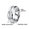 Titanium Steel Rotatable Half-Circle Diamond Couple Ring - Trendy & Stylish Jewelry