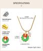 Collier de Noël pour femme, Chaîne en acier inoxydable réglable à la mode, Cadeaux de bijoux pour fête et festival