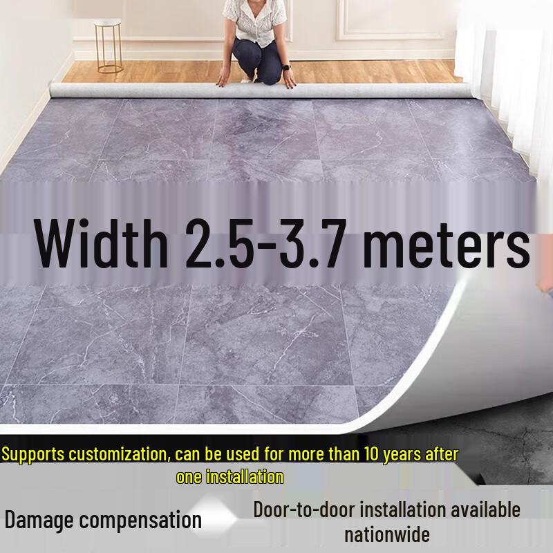 Sekodon Grey Marble PVC Floor Mat