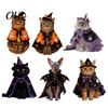 Funny Pet Outfit Halloween Cat Witch Costume, Cute Ghost Cloak, Decorative Cape Festival Outfit, Kitty Cosplay for Holiday Party Accessories