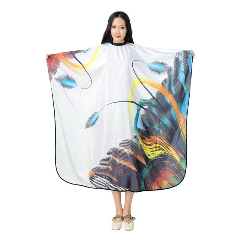 Print Hairdressing Feather Cape For Adult With Antistain Oilresistant Technology