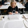 White Open-Grid Bag Plastic Mesh Sheets for DIY Handbag Projects, 10 Set Flexible Mesh and Canvas Piece Ready for Sewing and Embroidered, Crochet