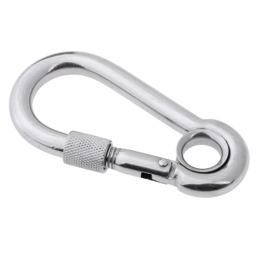 Buy Stainless Steel Safety Carabiner Clip Hook Camping Climbing Hammock