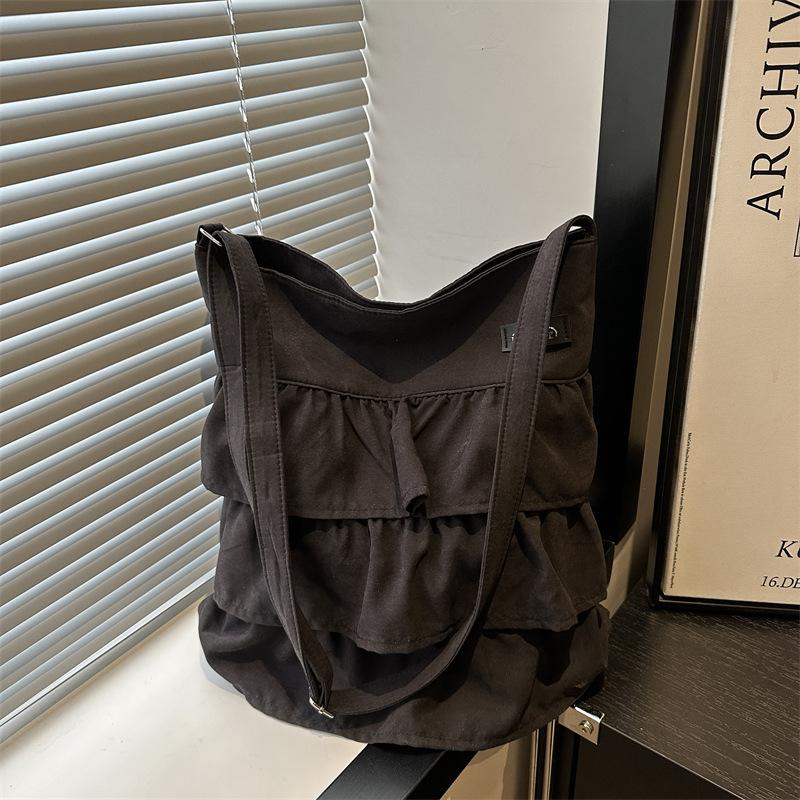 

Women s bag Korean version of girl s lace tote bag 2025 new spring foreign style large-capacity tote bag versatile crossbody bag