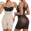 Adjustable Strap Open Bust Mesh Bodysuit Shapewear