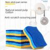 Non-Oily, Absorbent Wood Pulp Cotton Sponge Pad: Three-Layer Wave Cleaning Pad for Dishwashing