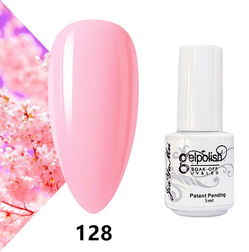 GELPOLISH Nail Art Set: Base, Top Coat, Transparent & White Gel Polishes