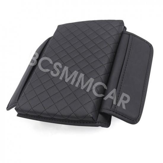 Leather Car Armrest Pad Center Console Control Box Cover Arm Elbow Rest Cushion