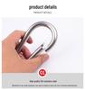 304 Stainless Steel Spring Buckle Carabiner: Dog Chain Hook, Key Ring, Safety Clip