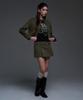 Fancy Club [Nf] Biker Pintuck Mini Skirt (Khaki)_F24Qd865
