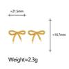 Elegant Irregular Geometric Bow Knot Silver Flake Earrings