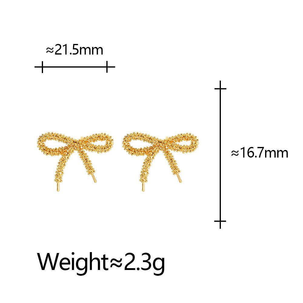 Elegant Irregular Geometric Bow Knot Silver Flake Earrings
