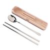 Zestaw Pałeczki Łyżka Stal Nierdzewna Przenośny Zestaw Sztućców Podróżny Zestaw Przyborów Kempingowych