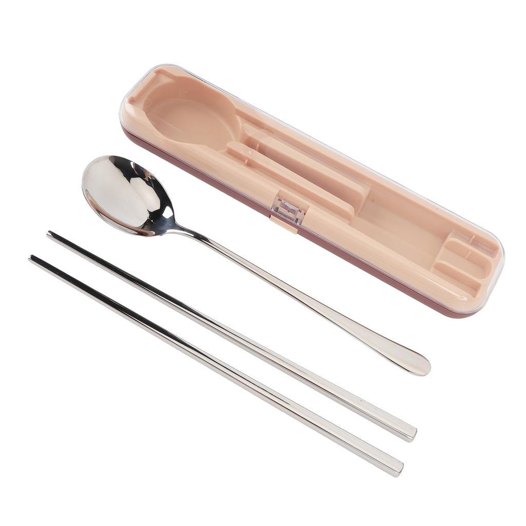 Zestaw Pałeczki Łyżka Stal Nierdzewna Przenośny Zestaw Sztućców Podróżny Zestaw Przyborów Kempingowych